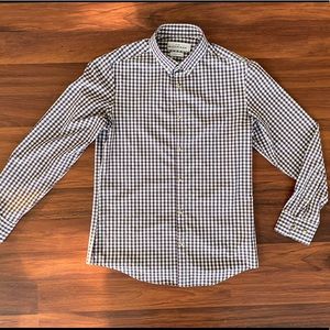 Med Mizzen+Main Leeward Dress Shirt Purple Green